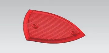 Zero 9 Rear Light Cover baklysdeksel rødt