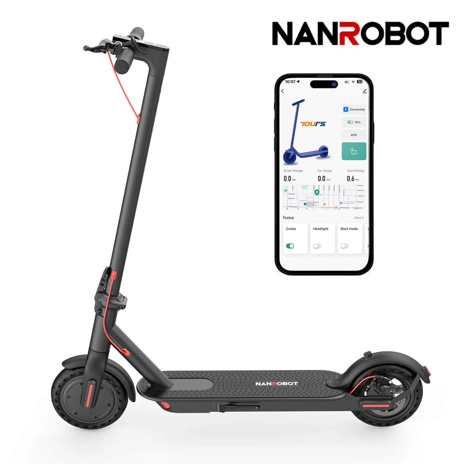 NanRobot H1 elsparkesykkel 350W 21 km rekkevidde