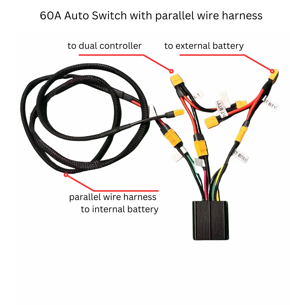 Zero parallellbatteri bryter 24-52V dobbeltbatteri