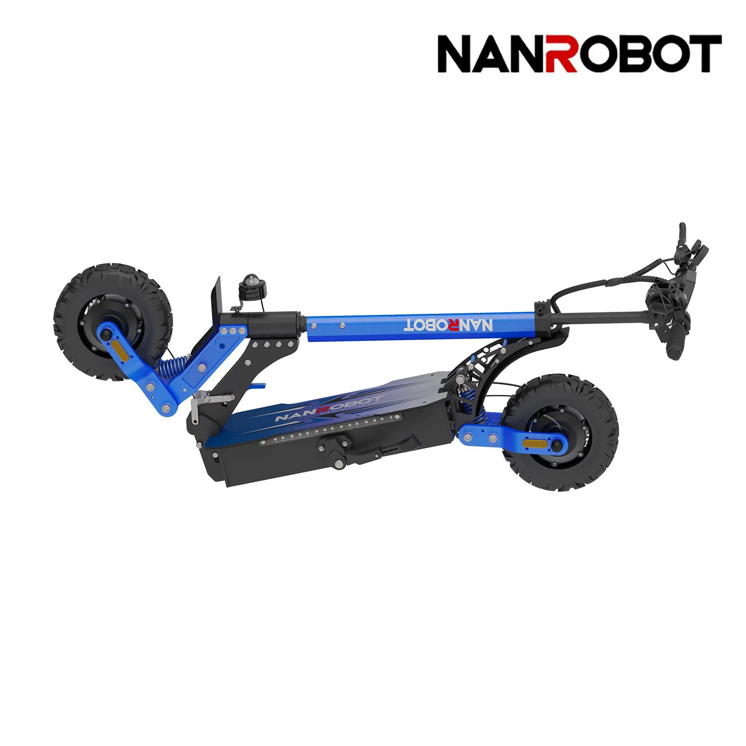 NanRobot D4+ Max elsparkesykkel 52V blå uten sete 2400W