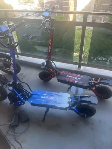 NanRobot D4+ Max elsparkesykkel 52V blå uten sete 2400W