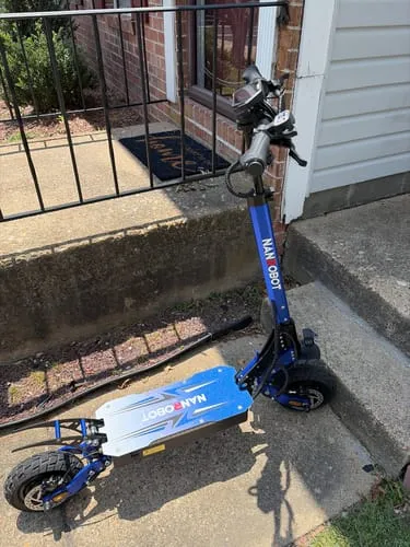 NanRobot D4+ Max elsparkesykkel 52V blå uten sete 2400W