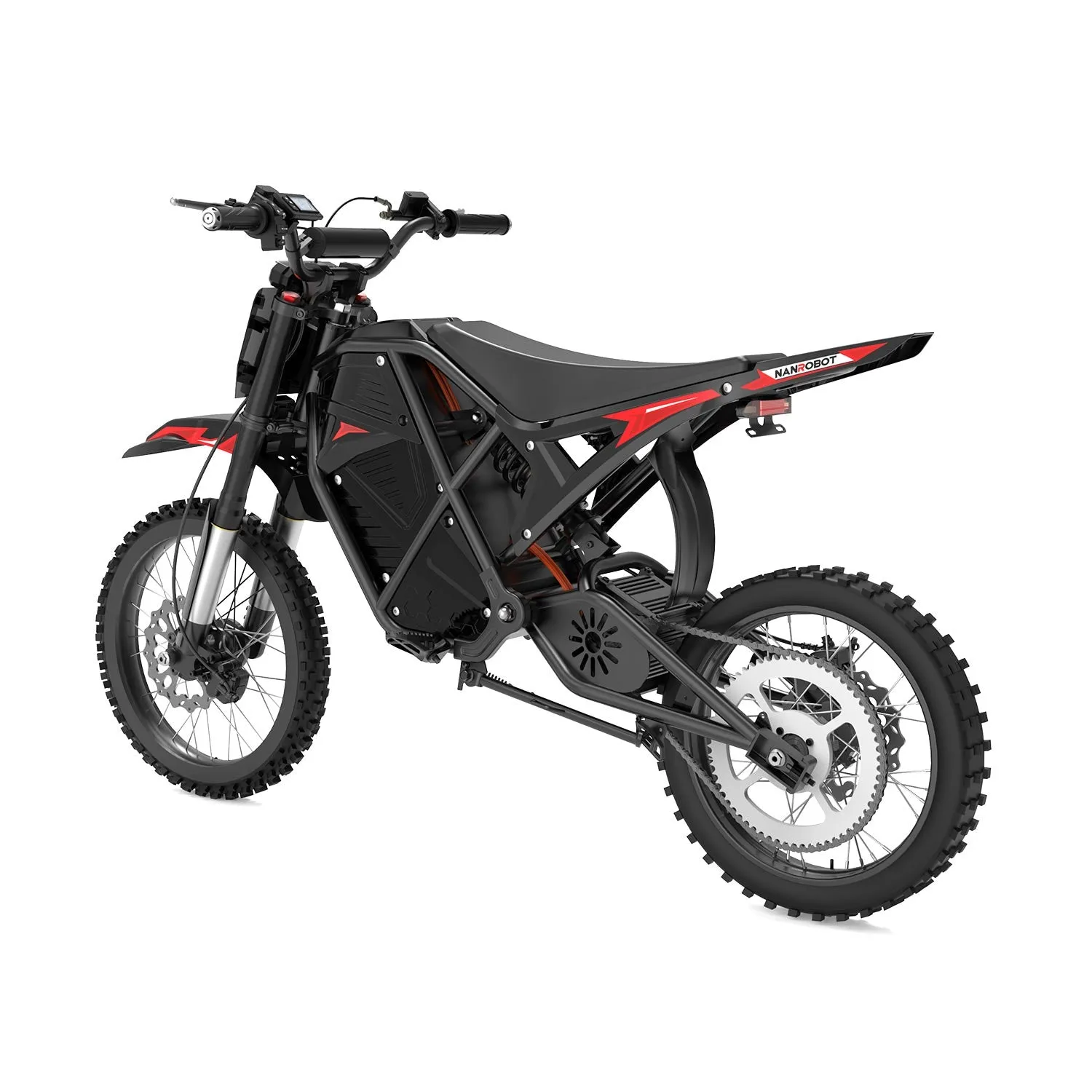 NanRobot GT-R elektrisk dirt bike 2000W svart 136Nm