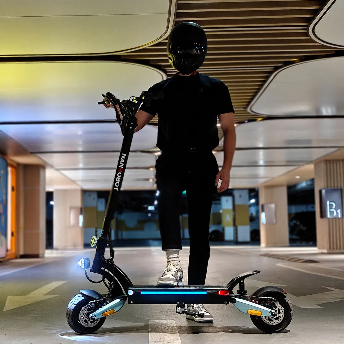 NanRobot Lightning Pro elsparkesykkel Sky Blue uten sete 64 km