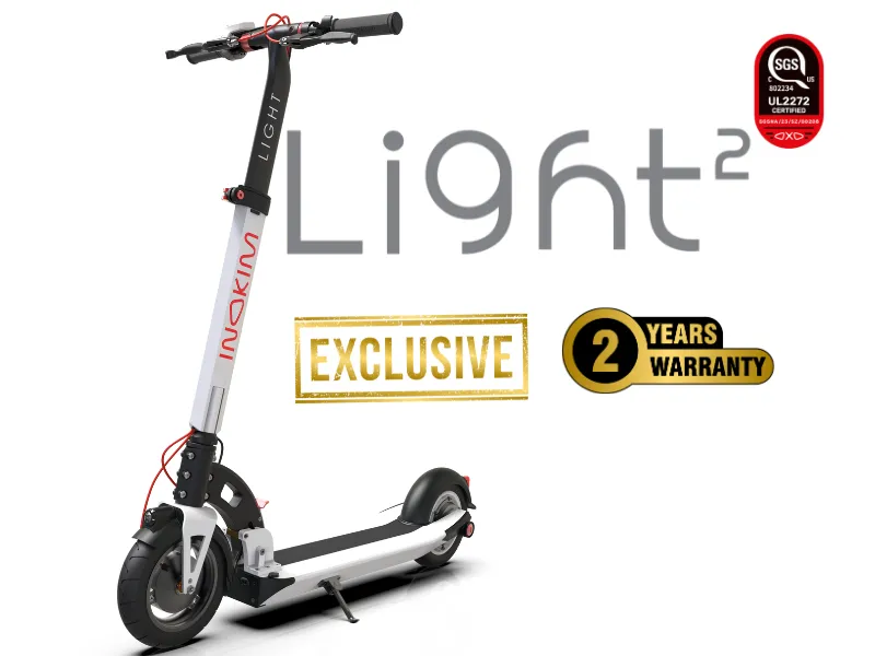 Inokim Light 2 Max 2025 el-sparkesykkel hvit lang rekkevidde