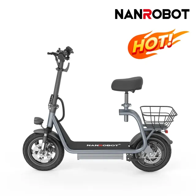 NanRobot M5 elsparkesykkel 36V 5.2Ah 350W grå sete