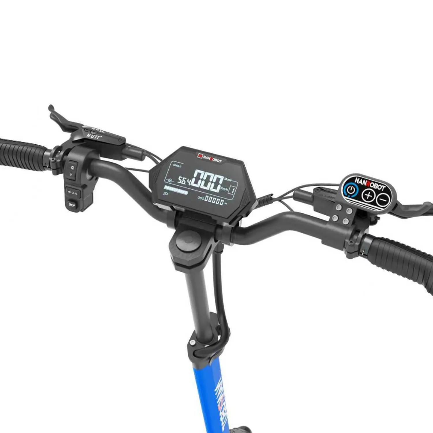 NanRobot D4+ Max elsparkesykkel 52V blå uten sete 2400W