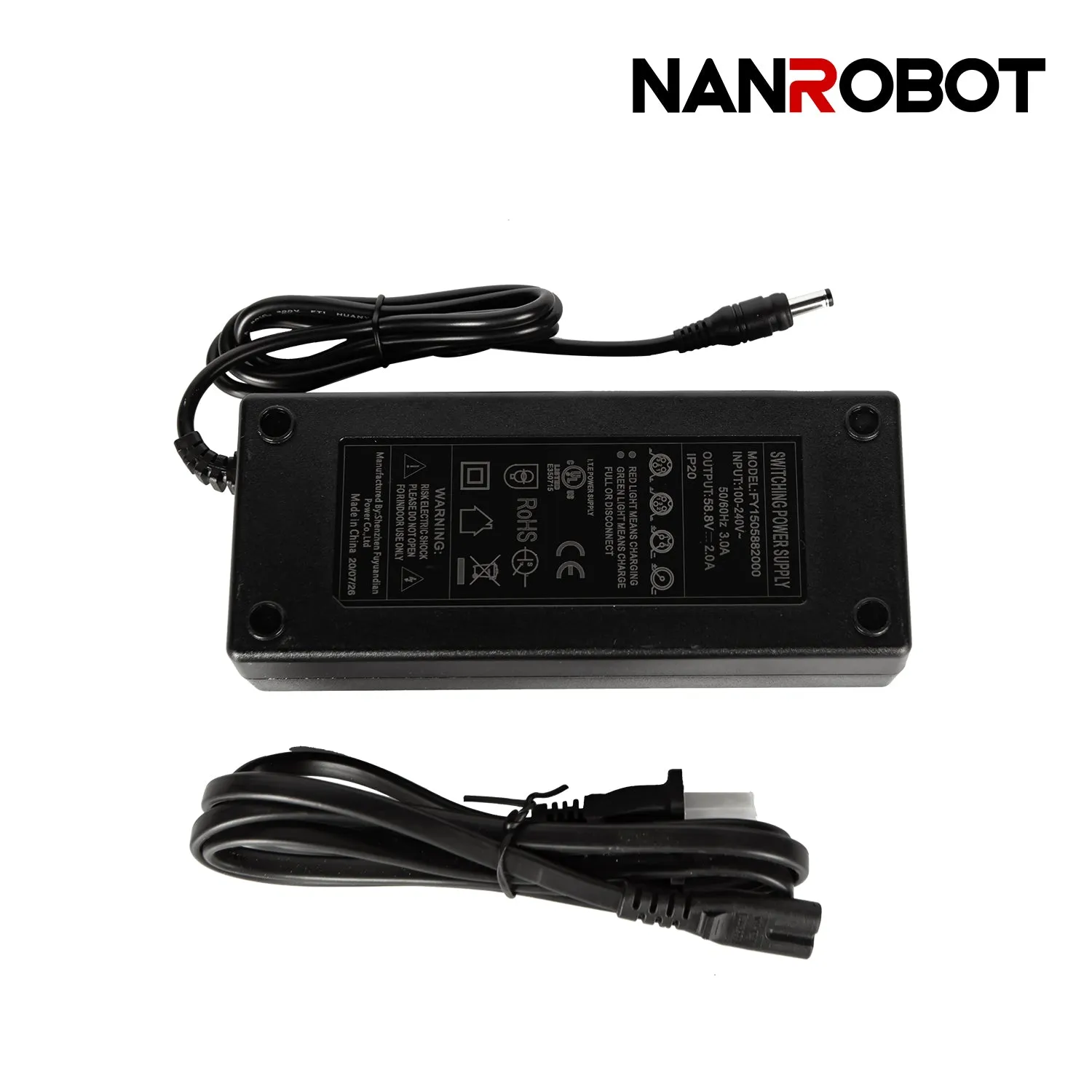 NanRobot D4+ elsparkesykkel lader original hurtiglading