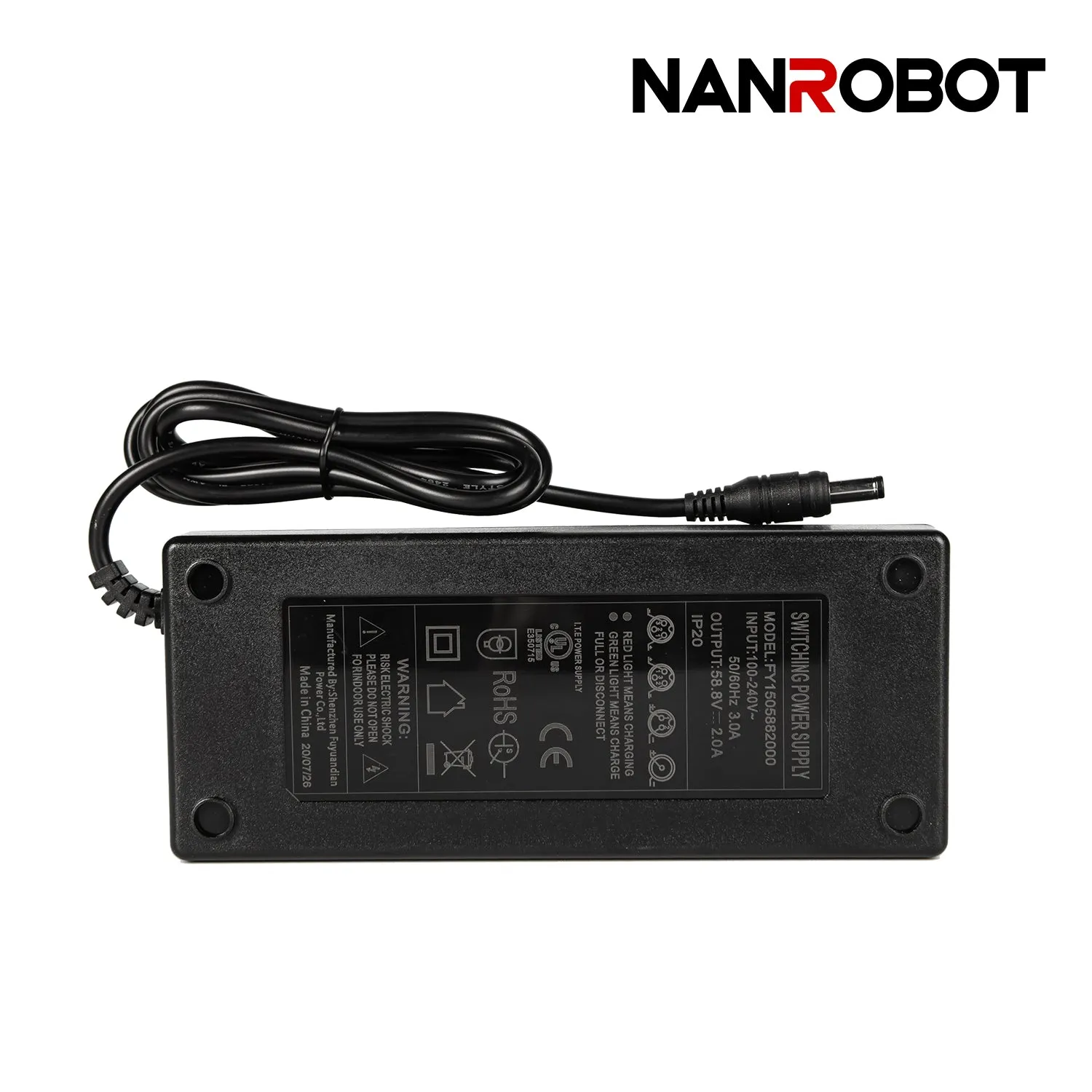 NanRobot D4+ elsparkesykkel lader original hurtiglading