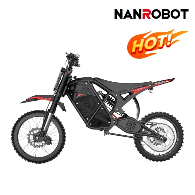 NanRobot GT-R elektrisk dirt bike 2000W svart 136Nm