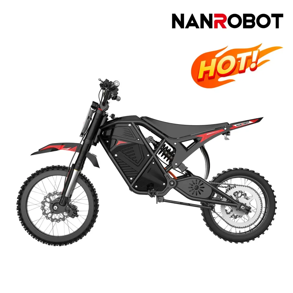NanRobot GT-R elektrisk dirt bike 2000W svart 136Nm
