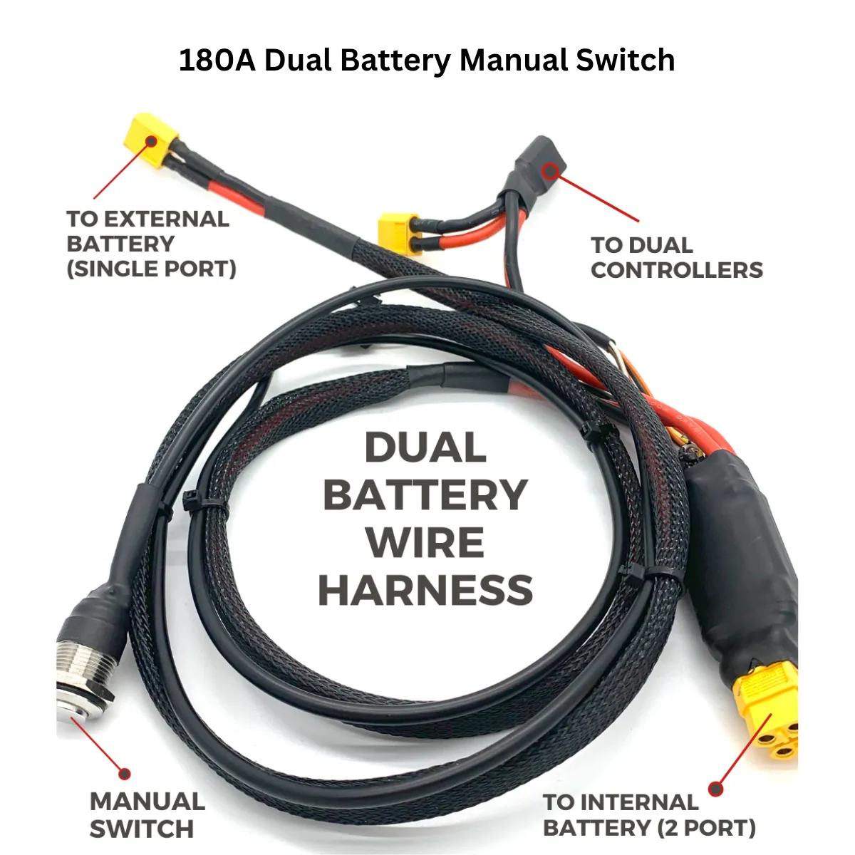 Zero parallellbatteri bryter 24-52V dobbeltbatteri