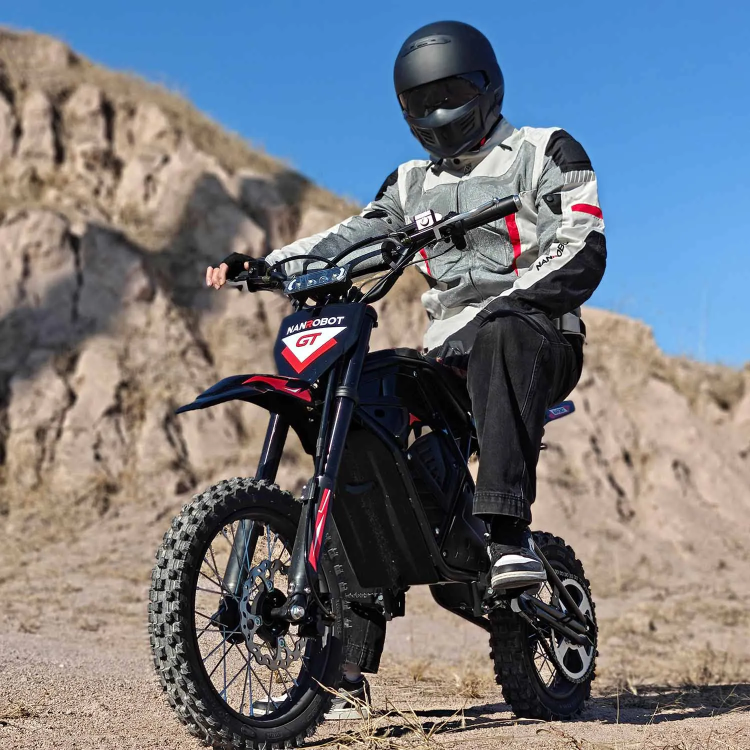 NanRobot GT-R elektrisk dirt bike 2000W svart 136Nm