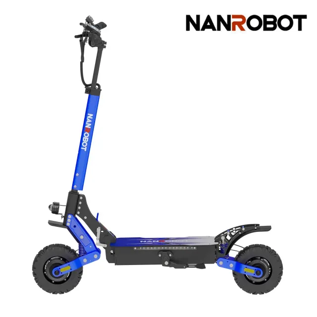 NanRobot D4+ Max elsparkesykkel 52V blå uten sete 2400W