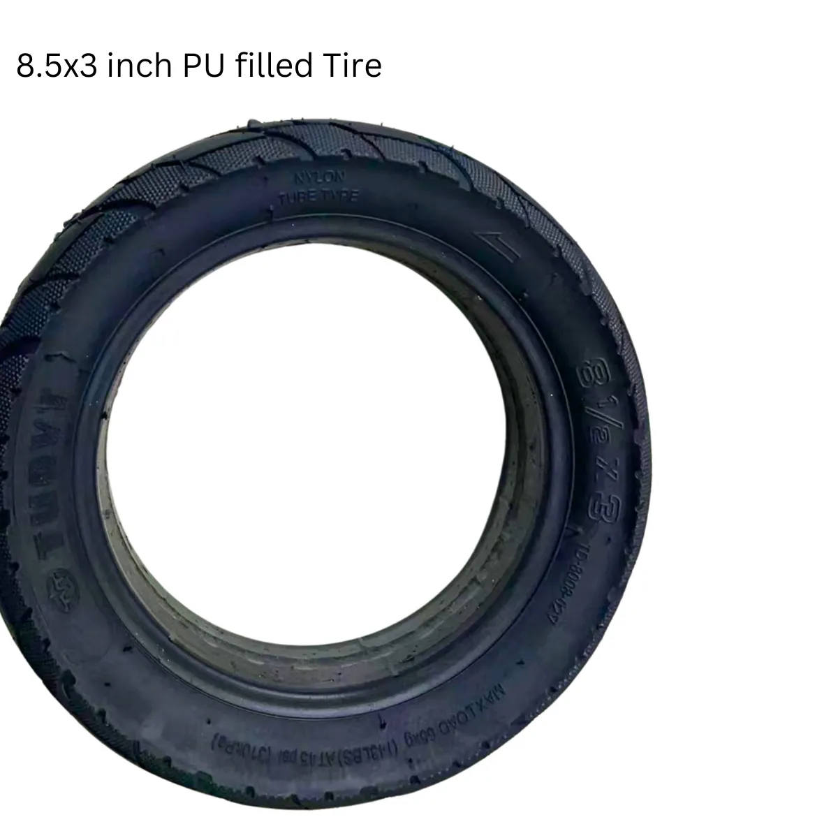 Zero TUOVT 10x3 punkteringsfritt dekk solid PU 55 km/t