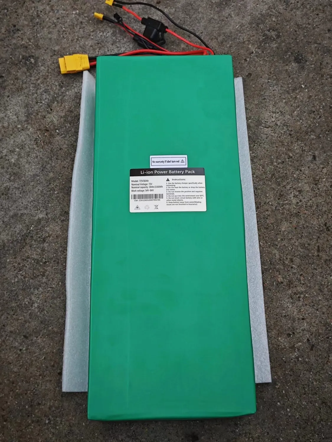 NanRobot N6 batteri 52V 23Ah 21700 elsparkesykkel