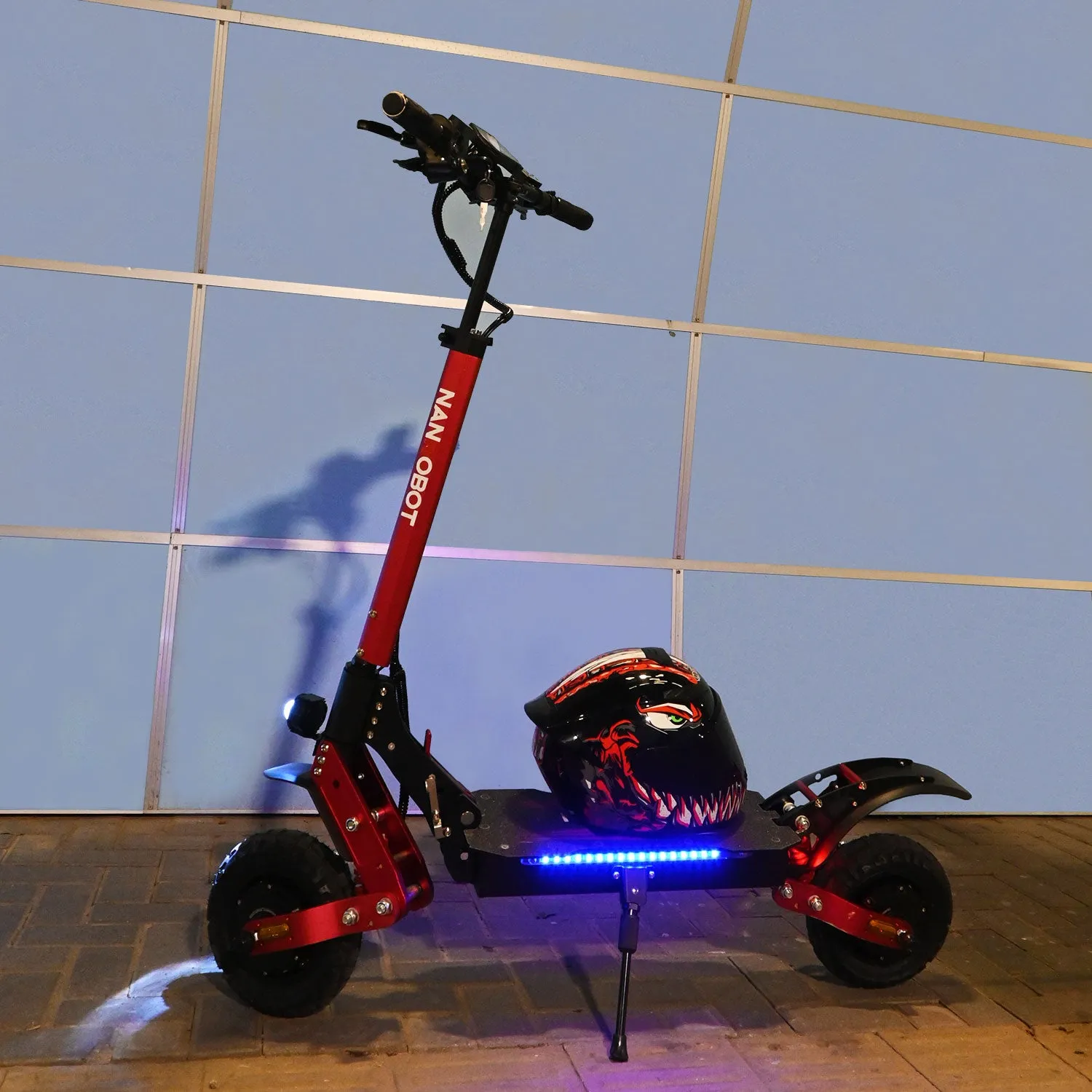 NanRobot D4+ Max elsparkesykkel 52V blå uten sete 2400W