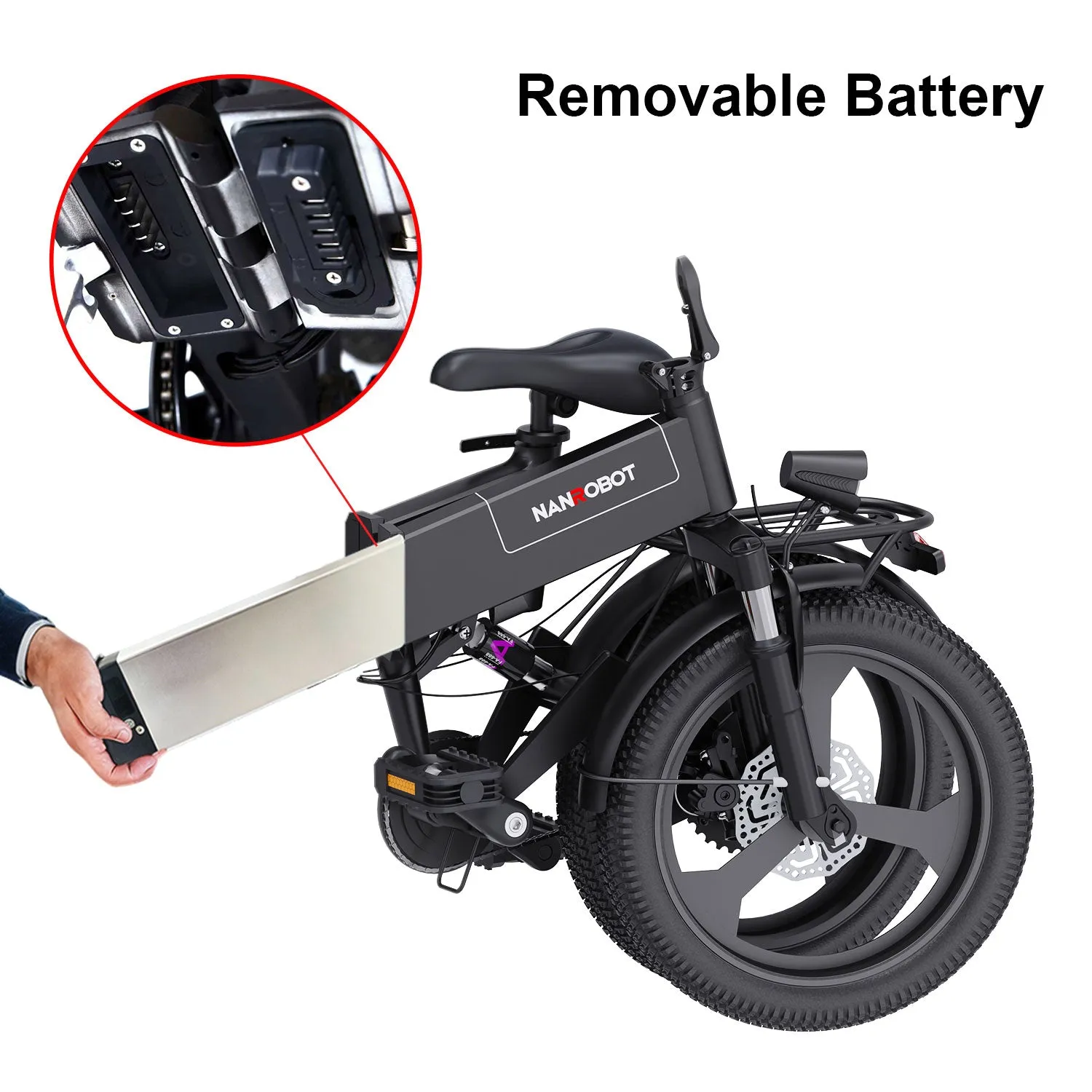 NanRobot N1 elsykkel 20 tommer 350W sammenleggbar