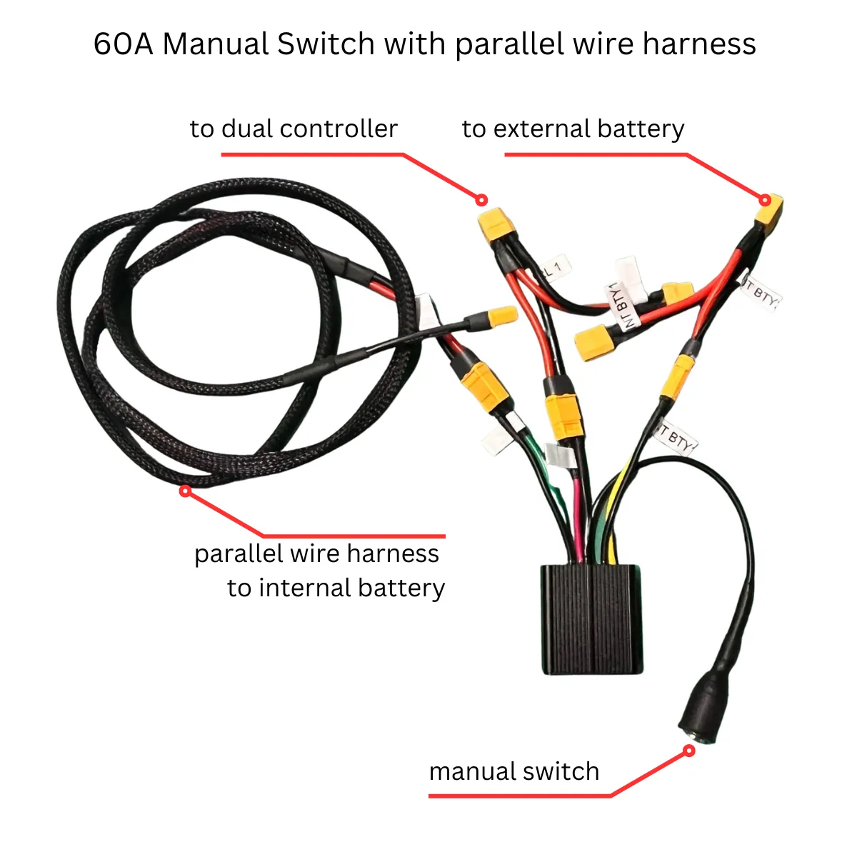 Zero parallellbatteri bryter 24-52V dobbeltbatteri